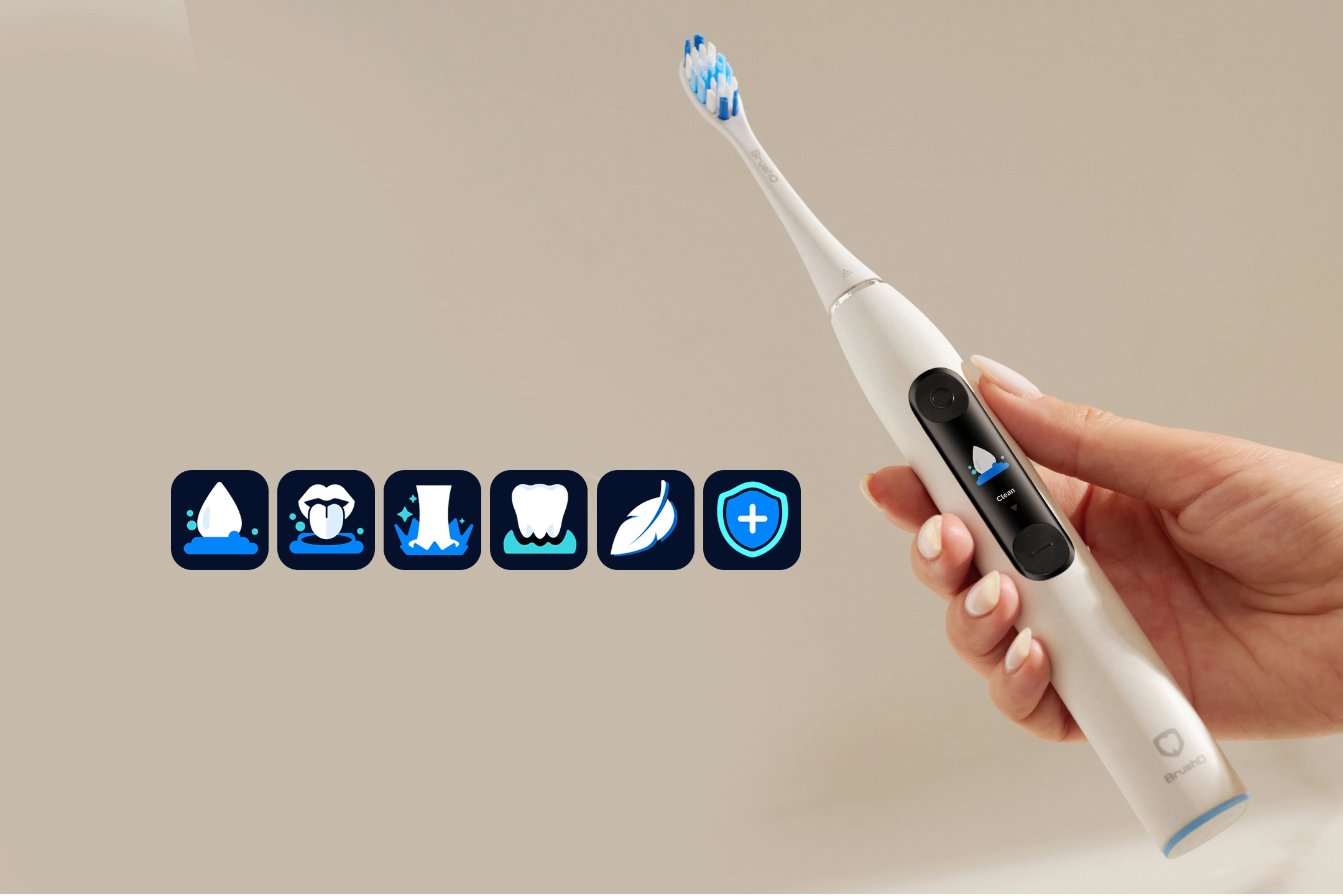 Different brushing modes available